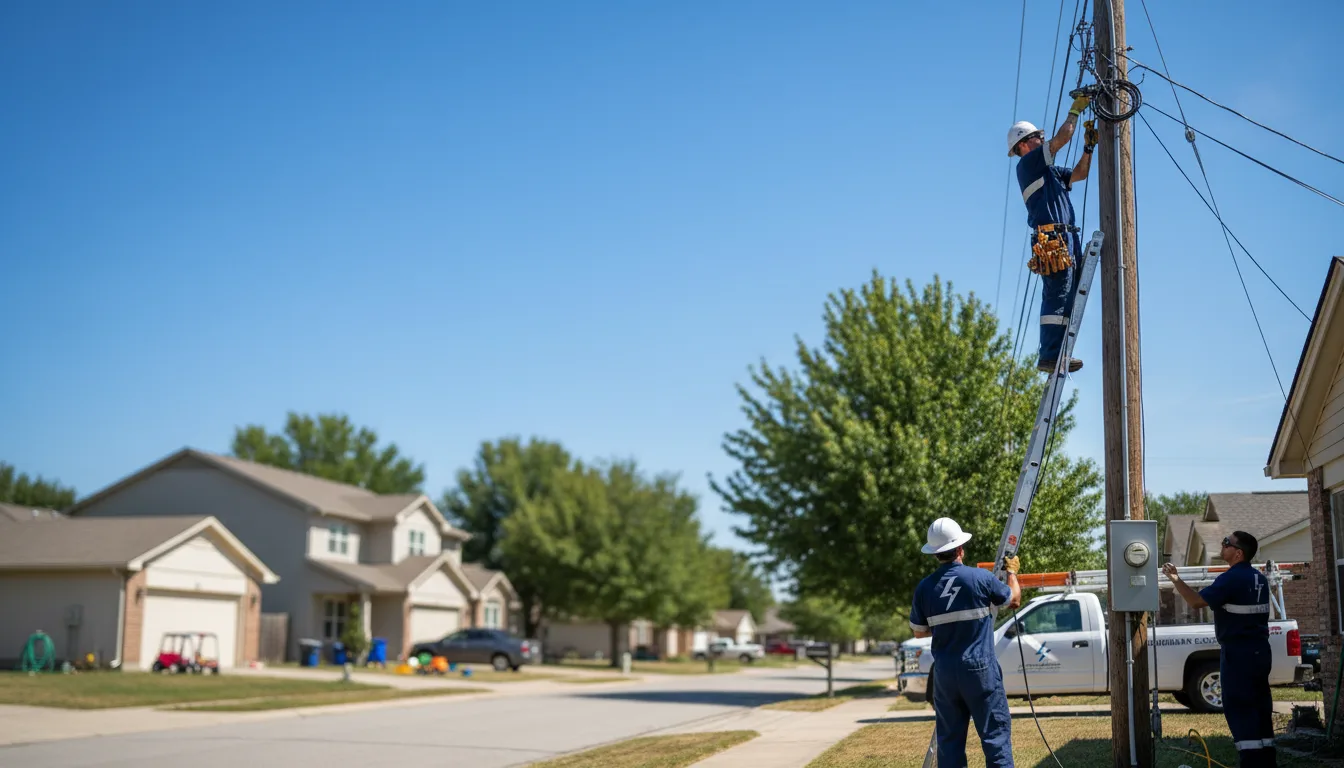 Residential electrician providing installation services in Shirley, AR